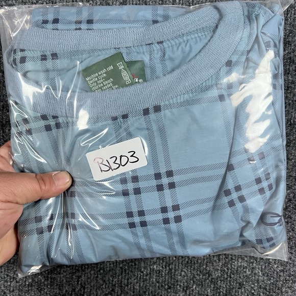 Vintage Catalina Blue Plaid Nylon Windbreaker Pullover Blue Men's XL Golf 90s - Picture 16 of 16